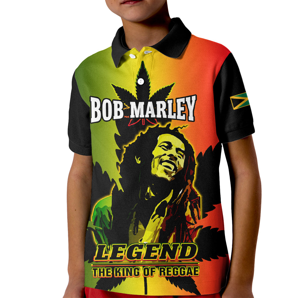 Jamaica Legend Bob Kid Polo Shirt The King Of Reggae - Wonder Print Shop