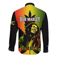 Jamaica Legend Bob Long Sleeve Button Shirt The King Of Reggae - Wonder Print Shop
