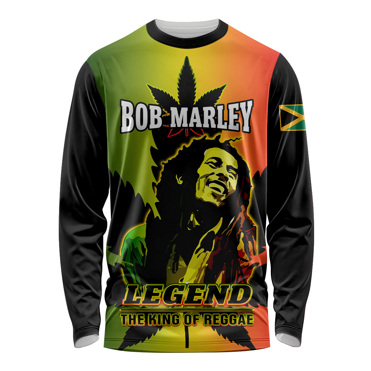 Jamaica Legend Bob Long Sleeve Shirt The King Of Reggae - Wonder Print Shop