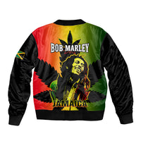 Jamaica Legend Bob Sleeve Zip Bomber Jacket The King Of Reggae - Wonder Print Shop