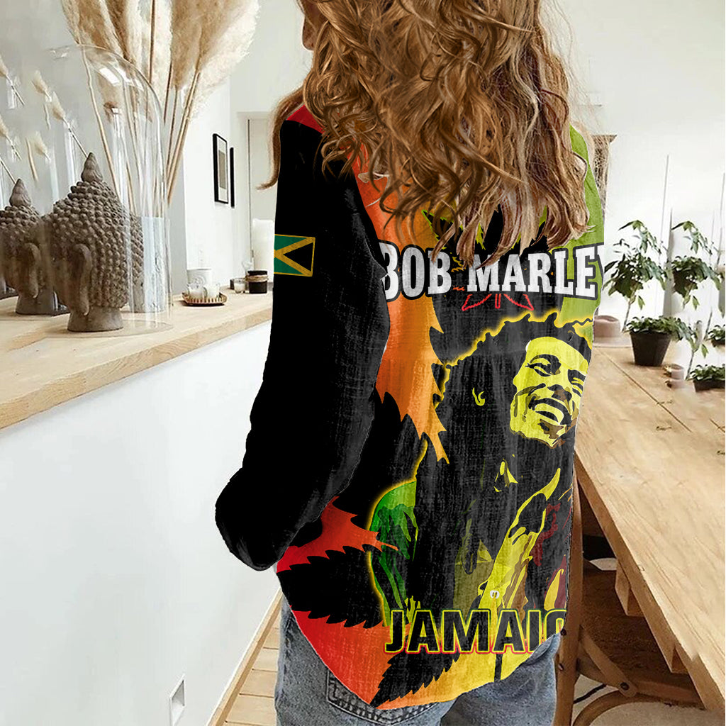 Jamaica Legend Bob Women Casual Shirt The King Of Reggae - Wonder Print Shop
