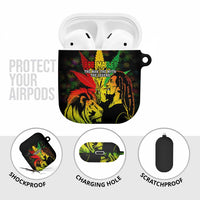 Jamaica Legend Bob AirPods Case Lion With Cannabis Leaf Pattern - Wonder Print Shop