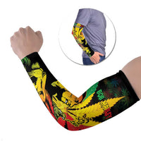 Jamaica Legend Bob Arm Sleeves Lion With Cannabis Leaf Pattern - Wonder Print Shop