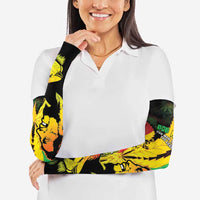 Jamaica Legend Bob Arm Sleeves Lion With Cannabis Leaf Pattern - Wonder Print Shop