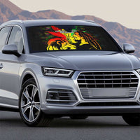 Jamaica Legend Bob Auto Sun Shade Lion With Cannabis Leaf Pattern - Wonder Print Shop