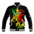 Jamaica Legend Bob Baseball Jacket Lion With Cannabis Leaf Pattern - Wonder Print Shop
