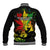 Jamaica Legend Bob Baseball Jacket Lion With Cannabis Leaf Pattern - Wonder Print Shop
