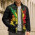 Jamaica Legend Bob Bomber Puffer Jacket Lion With Cannabis Leaf Pattern - Wonder Print Shop