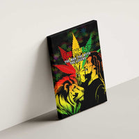 Jamaica Legend Bob Canvas Wall Art Lion With Cannabis Leaf Pattern - Wonder Print Shop