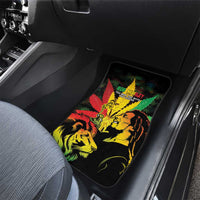 Jamaica Legend Bob Car Mats Lion With Cannabis Leaf Pattern - Wonder Print Shop