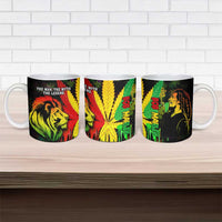 Jamaica Legend Bob Ceramic Mug Lion With Cannabis Leaf Pattern - Wonder Print Shop