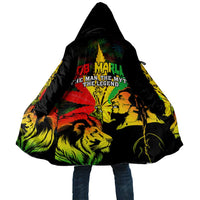 Jamaica Legend Bob Cloak Lion With Cannabis Leaf Pattern - Wonder Print Shop