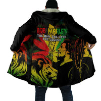 Jamaica Legend Bob Cloak Lion With Cannabis Leaf Pattern - Wonder Print Shop