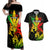 Jamaica Legend Bob Couples Matching Off Shoulder Maxi Dress and Hawaiian Shirt Lion With Cannabis Leaf Pattern - Wonder Print Shop