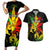 Jamaica Legend Bob Couples Matching Short Sleeve Bodycon Dress and Hawaiian Shirt Lion With Cannabis Leaf Pattern - Wonder Print Shop