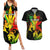 Jamaica Legend Bob Couples Matching Summer Maxi Dress and Hawaiian Shirt Lion With Cannabis Leaf Pattern - Wonder Print Shop