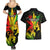 Jamaica Legend Bob Couples Matching Summer Maxi Dress and Hawaiian Shirt Lion With Cannabis Leaf Pattern - Wonder Print Shop
