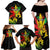 Jamaica Legend Bob Family Matching Off Shoulder Maxi Dress and Hawaiian Shirt Lion With Cannabis Leaf Pattern LT14