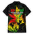 Jamaica Legend Bob Family Matching Off Shoulder Long Sleeve Dress and Hawaiian Shirt Lion With Cannabis Leaf Pattern - Wonder Print Shop