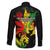 Jamaica Legend Bob Family Matching Off Shoulder Long Sleeve Dress and Hawaiian Shirt Lion With Cannabis Leaf Pattern - Wonder Print Shop