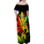 Jamaica Legend Bob Family Matching Off Shoulder Maxi Dress and Hawaiian Shirt Lion With Cannabis Leaf Pattern - Wonder Print Shop