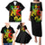 Jamaica Legend Bob Family Matching Puletasi Dress and Hawaiian Shirt Lion With Cannabis Leaf Pattern - Wonder Print Shop