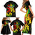 Jamaica Legend Bob Family Matching Short Sleeve Bodycon Dress and Hawaiian Shirt Lion With Cannabis Leaf Pattern - Wonder Print Shop