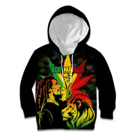 Jamaica Legend Bob Kid Hoodie Lion With Cannabis Leaf Pattern LT14