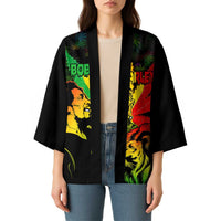 Jamaica Legend Bob Kimono Lion With Cannabis Leaf Pattern - Wonder Print Shop