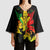 Jamaica Legend Bob Kimono Sleeve Blouse Lion With Cannabis Leaf Pattern - Wonder Print Shop