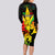 Jamaica Legend Bob Long Sleeve Bodycon Dress Lion With Cannabis Leaf Pattern - Wonder Print Shop