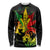 Jamaica Legend Bob Long Sleeve Shirt Lion With Cannabis Leaf Pattern LT14