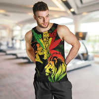 Jamaica Legend Bob Men Tank Top Lion With Cannabis Leaf Pattern LT14