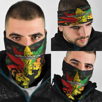 Jamaica Legend Bob Neck Gaiter Lion With Cannabis Leaf Pattern - Wonder Print Shop