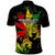 Jamaica Legend Bob Polo Shirt Lion With Cannabis Leaf Pattern LT14