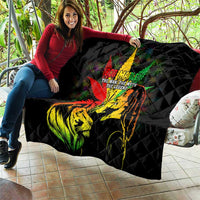 Jamaica Legend Bob Quilt Lion With Cannabis Leaf Pattern - Wonder Print Shop