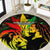 Jamaica Legend Bob Round Carpet Lion With Cannabis Leaf Pattern - Wonder Print Shop