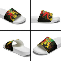 Jamaica Legend Bob Slide Sandals Lion With Cannabis Leaf Pattern - Wonder Print Shop