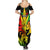 Jamaica Legend Bob Summer Maxi Dress Lion With Cannabis Leaf Pattern - Wonder Print Shop