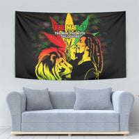 Jamaica Legend Bob Tapestry Lion With Cannabis Leaf Pattern - Wonder Print Shop