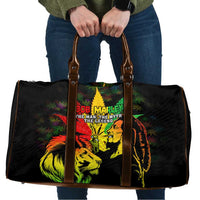 Jamaica Legend Bob Travel Bag Lion With Cannabis Leaf Pattern - Wonder Print Shop