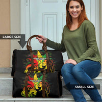 Jamaica Legend Bob Travel Bag Lion With Cannabis Leaf Pattern - Wonder Print Shop