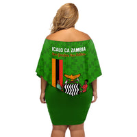 Zambia Independence Day Family Matching Off Shoulder Short Dress and Hawaiian Shirt Happy 59th Anniversary Kente Pattern - Wonder Print Shop