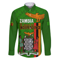Zambia Independence Day Family Matching Puletasi Dress and Hawaiian Shirt Happy 59th Anniversary Kente Pattern - Wonder Print Shop