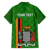 Personalised Zambia Independence Day Family Matching Off Shoulder Maxi Dress and Hawaiian Shirt Happy 59th Anniversary Kente Pattern - Wonder Print Shop