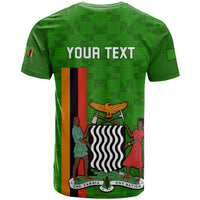 Personalised Zambia Independence Day T Shirt Happy 59th Anniversary Kente Pattern - Wonder Print Shop