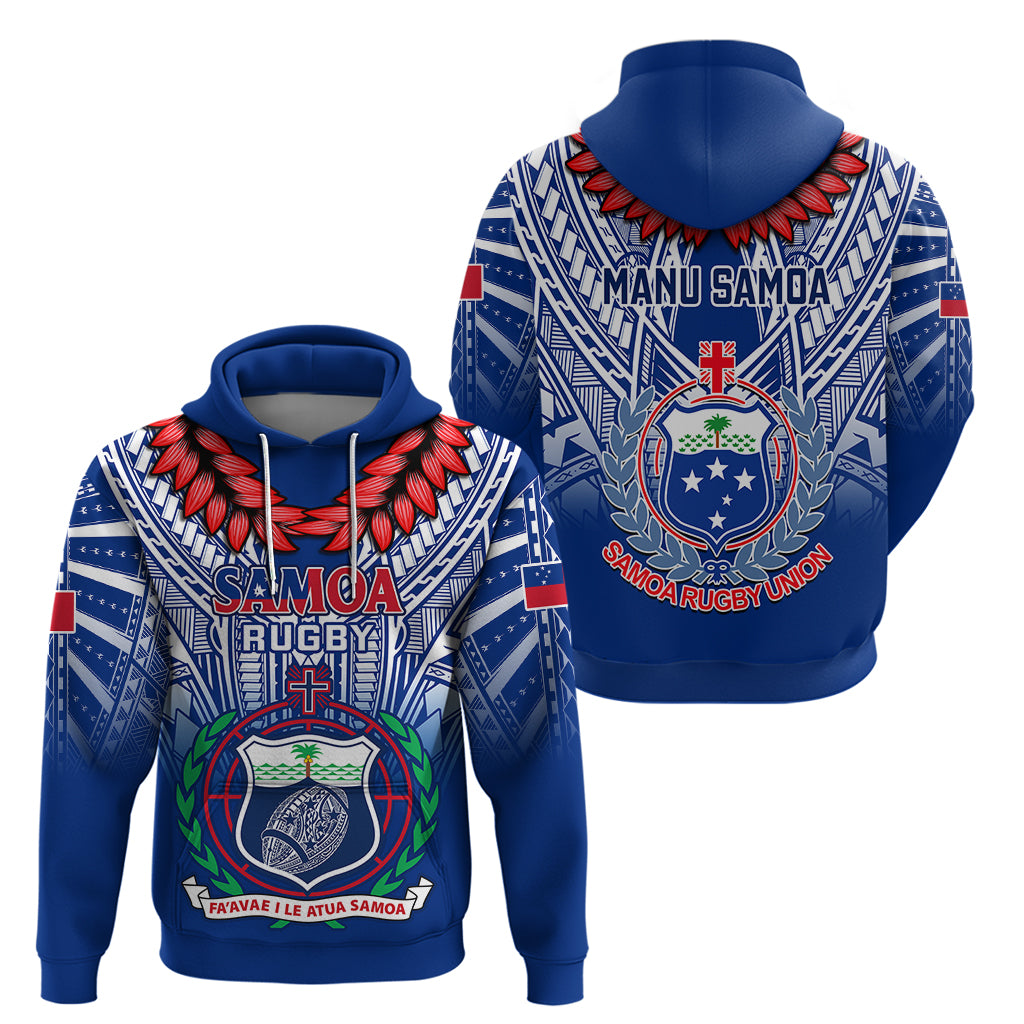 Samoa Rugby Hoodie 2023 Go Manu Samoa With Ula Fala Style - Wonder Print Shop