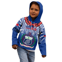 Samoa Rugby Kid Hoodie 2023 Go Manu Samoa With Ula Fala Style - Wonder Print Shop