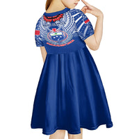 Samoa Rugby Kid Short Sleeve Dress 2023 Go Manu Samoa With Ula Fala Style - Wonder Print Shop