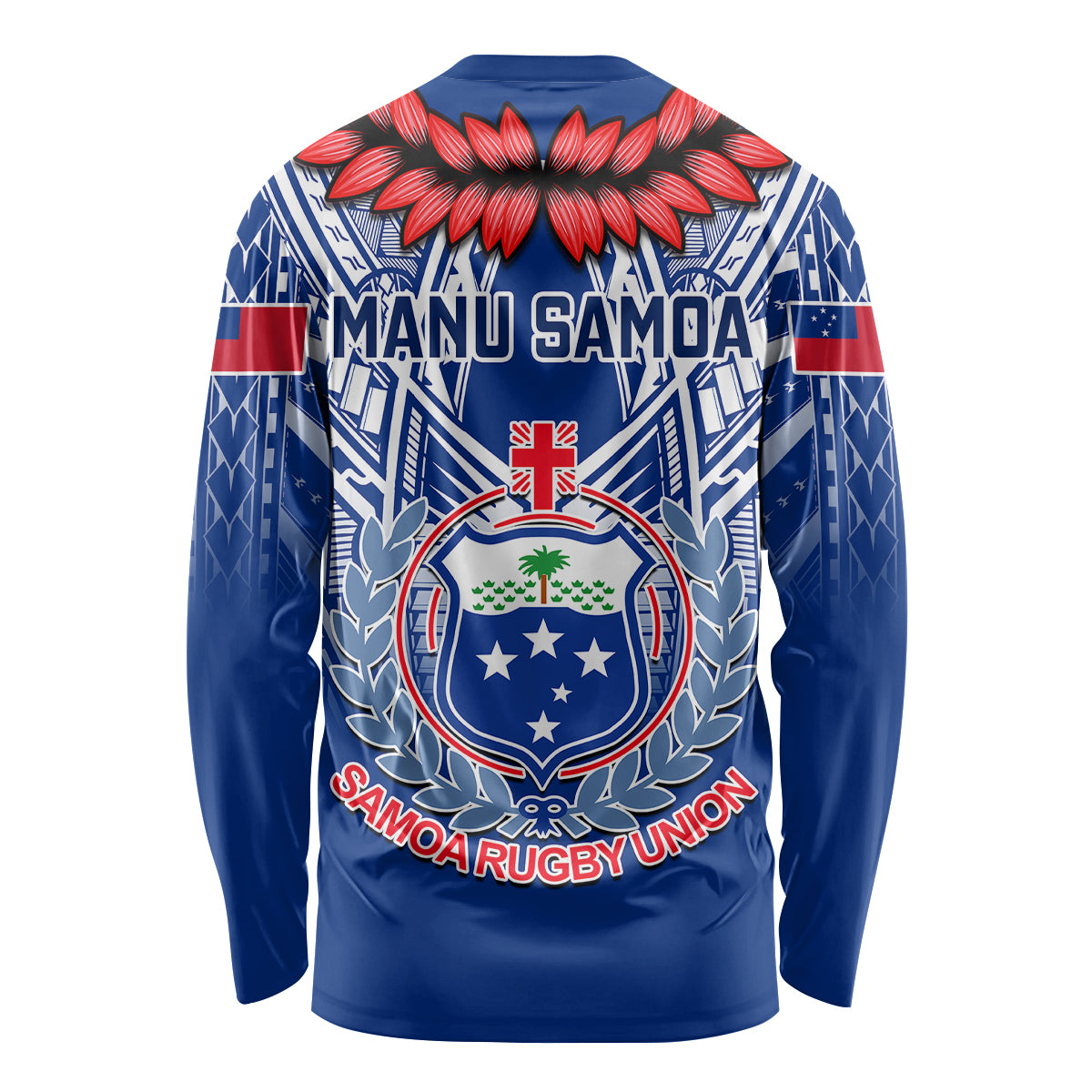 Samoa Rugby Long Sleeve Shirt 2023 Go Manu Samoa With Ula Fala Style - Wonder Print Shop